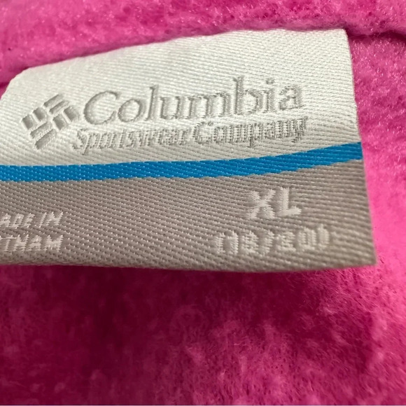 Girls Size XL simple Pink Columbia Fleece Zip up Jacket * - Picture 5 of 6